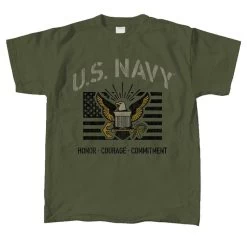 Navy Vintage Stencil T-Shirt
