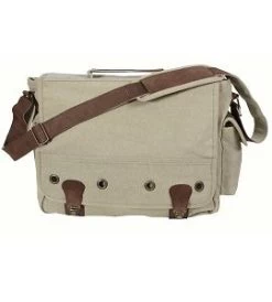 Leather & Canvas Trailblazer Laptop Bag -Fashion-Military Uniform trailblazer messenger bag