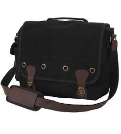 Leather & Canvas Trailblazer Laptop Bag -Fashion-Military Uniform trailblazer messenger bag black
