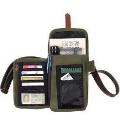 Travel Portfolio Organizer Bag W/Leather Accents