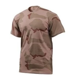 Tri-Color Desert Camo T-Shirts -Fashion-Military Uniform tri color desert tshirt side