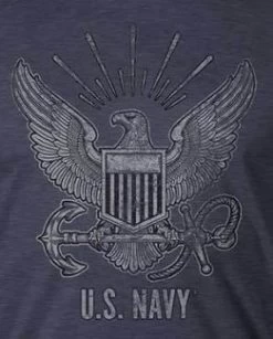 US Navy 'Distressed Logo' Men's T-Shirt -Fashion-Military Uniform us navy distressed eagle logo shirt 5