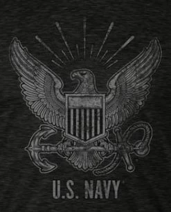 US Navy 'Distressed Logo' Men's T-Shirt -Fashion-Military Uniform us navy distressed eagle logo shirt 6