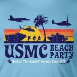 USMC Beach Party T-Shirt -Fashion-Military Uniform usmc beach party 7.62 t shirt 1