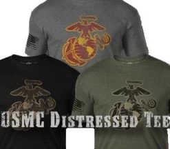 USMC Eagle Globe And Anchor 'Distressed' Men's T-Shirt