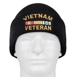 Vietnam Veteran Watch Cap With Ribbons
