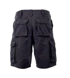 Black Vintage Paratrooper, Zipper Fly, 6 Pockets - Cargo Shorts -Fashion-Military Uniform vintage black paratrooper cargo shorts back