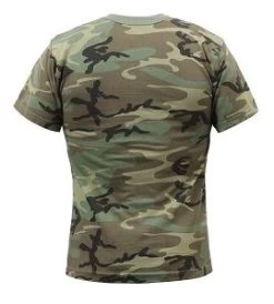 Vintage Woodland Camo T-Shirt -Fashion-Military Uniform vintage camo tshirt 1