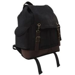 Vintage Expedition Rucksack Backpack -Fashion-Military Uniform vintage expedition backpack black
