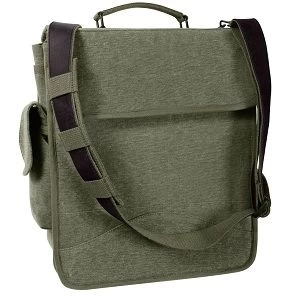 Stone Washed Vintage M51 Classic Messenger Bag W/Leather Accents 2 Stone Washed Vintage M51 Classic Messenger Bag W/Leather Accents - Image 2