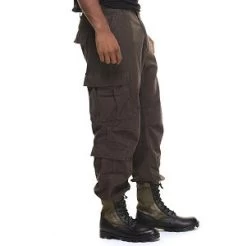 Brown Vintage Paratrooper Fatigue Pants -Fashion-Military Uniform vintage paratrooper pants brown