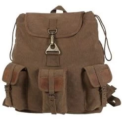 Vintage Canvas Wayfarer Backpack W/Leather Accents