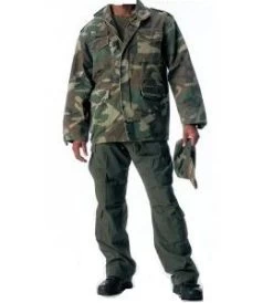 Vintage Woodland Camo Field Jacket -Fashion-Military Uniform vintage m65 jacket woodland