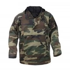 Woodland Camo Anorak Pullover Jacket