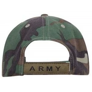 Woodland Camo Army Baseball Hat W/ ARMY Text 2 Woodland Camo Army Baseball Hat W/ ARMY Text - Image 2