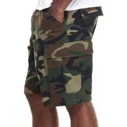 Woodland Camo, Six Pockets, Button Fly, Perfect Fit - BDU Shorts -Fashion-Military Uniform woodland camo bdu shorts 5