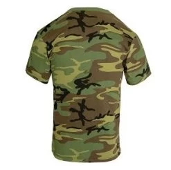 Woodland Camo V-Neck T-Shirt -Fashion-Military Uniform woodland camo v nech t shirt 3788 c