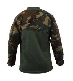 Woodland Camo Fire Retardant NYCO Combat Shirt -Fashion-Military Uniform woodland combat shirt back